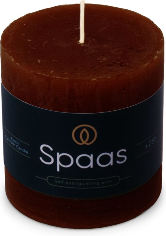 Spaas stompkaars Essential collection bordeaux 25 uur D 7 H 7 cm