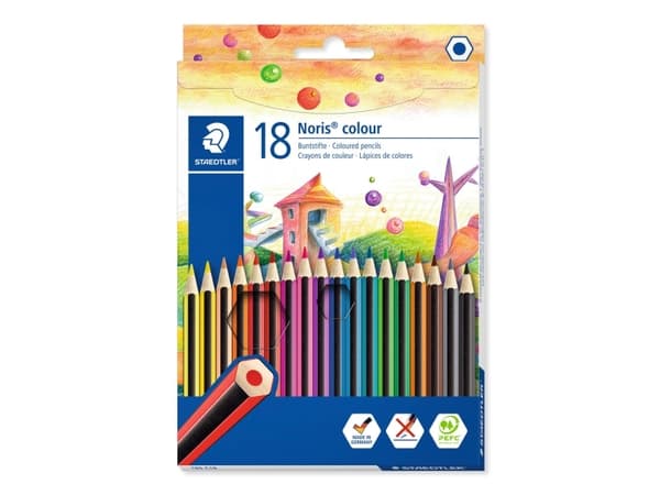 STAEDTLER Noris colour 185 - Fargeblyant - assorterte farger (en pakke 18)