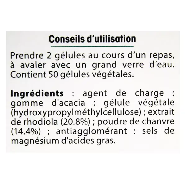 Juvamine Cannabis e Rhodiola 50 cápsulas vegetais
