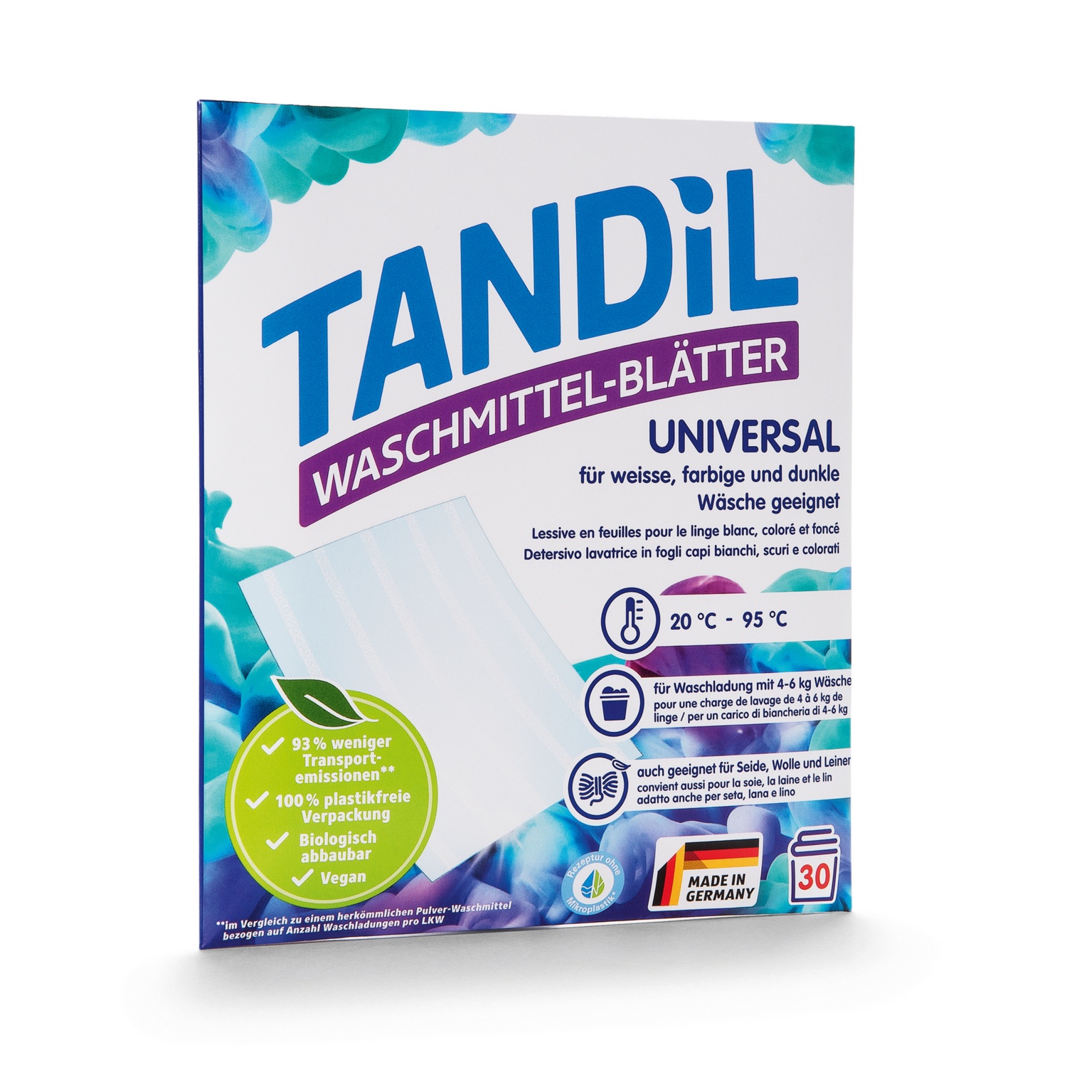 TANDIL Waschmittelblätter, Voll 30 Wäschegänge