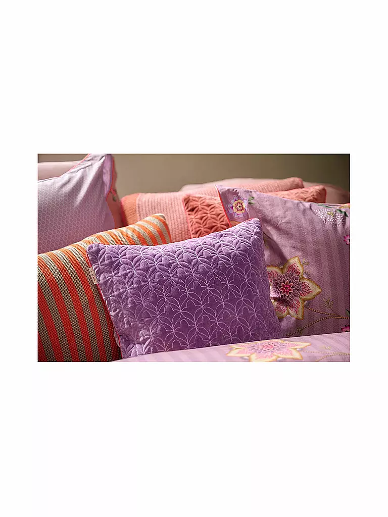 PIP STUDIO Perkal Bettwäsche FLORES BAILANDO 70x90cm/140x200cm Lila lila