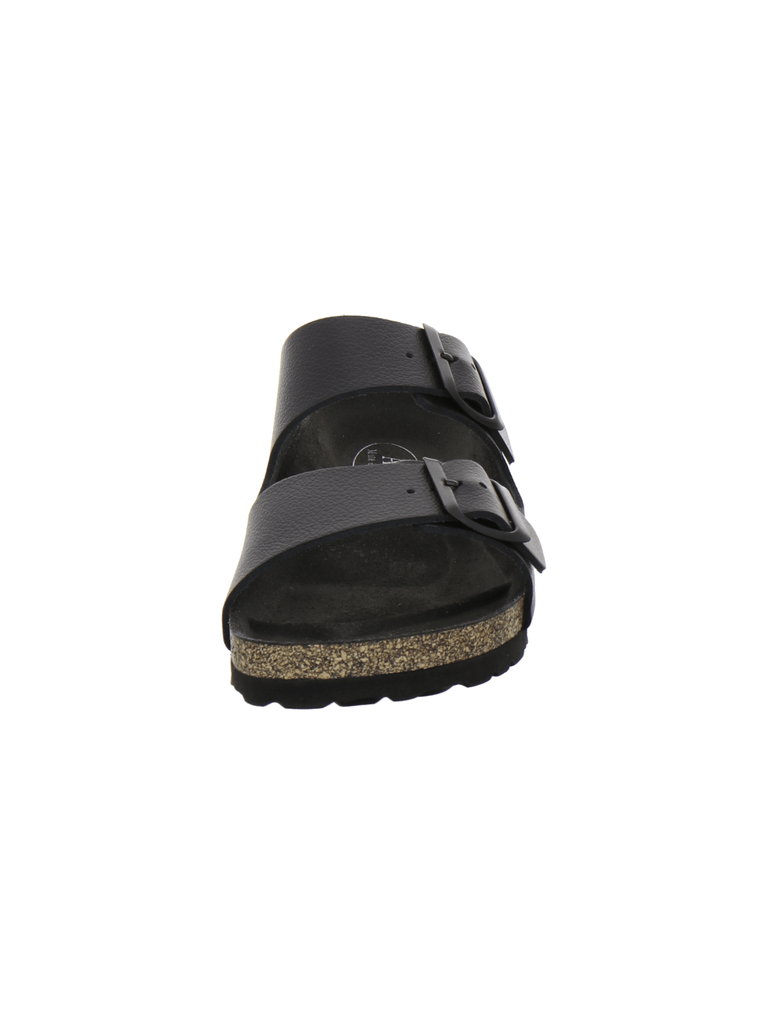 Pantoletten Damen Zweischnaller all black