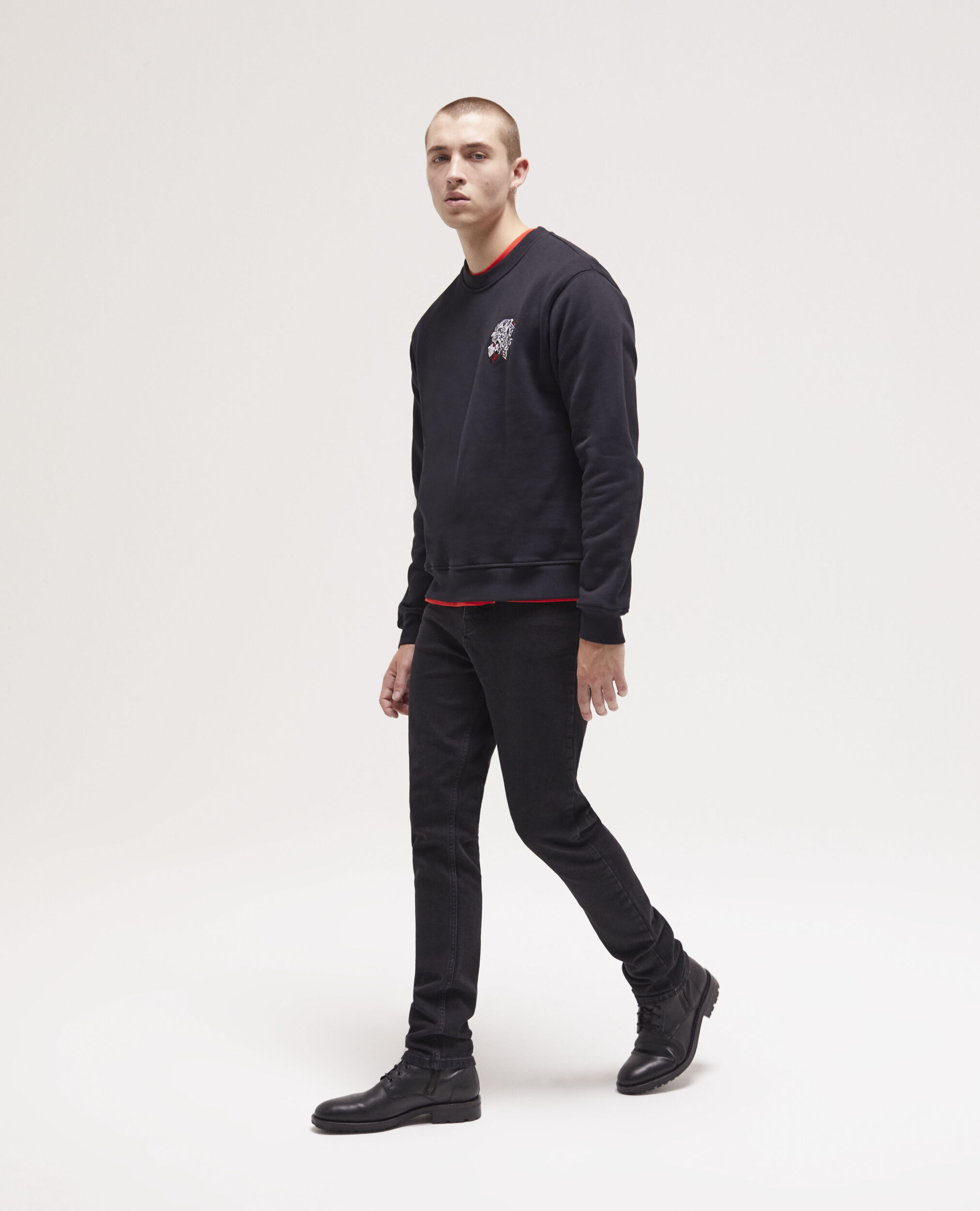 Sweatshirt logo tigre noir