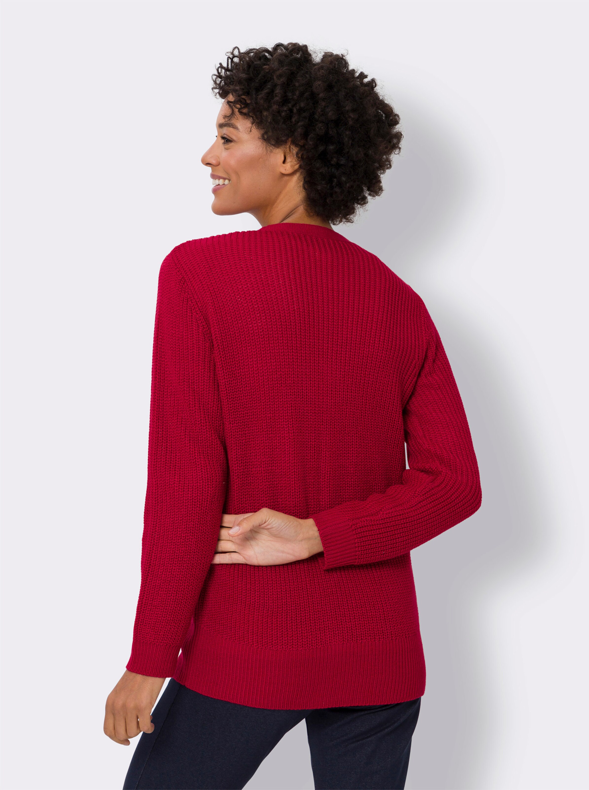 Longstrickjacke