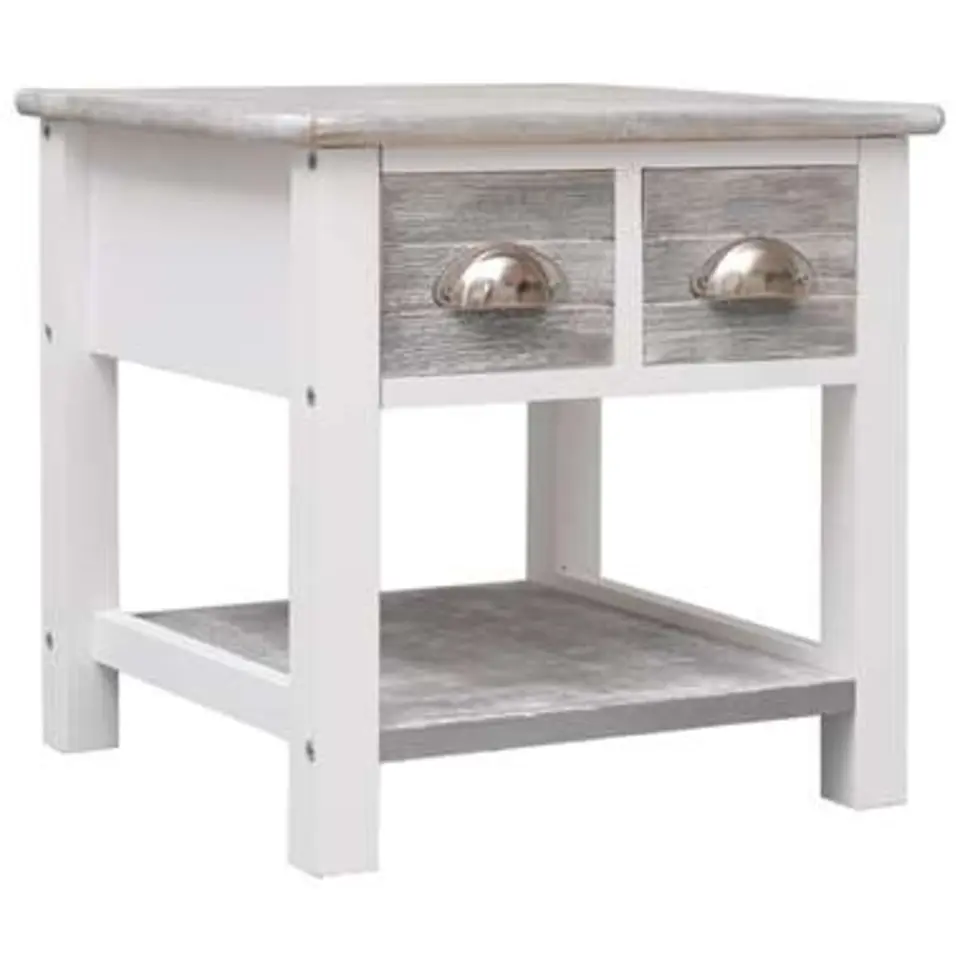vidaXL - Bijzettafel - Grijs - Hout