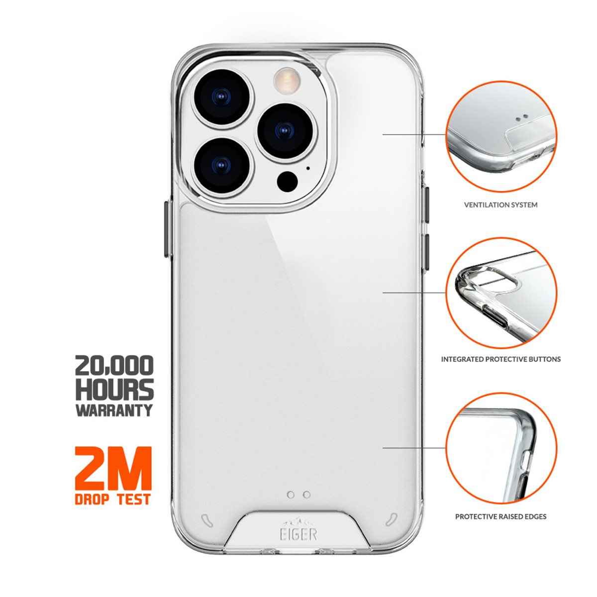 iPhone 14 Pro Max Glacier Case Hybrid Schutzhülle (EGCA00392) - Transparent
