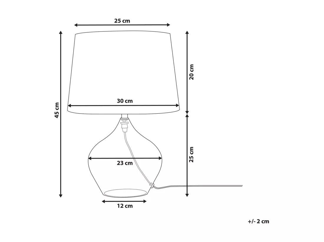 Lampe à poser OSUM Verre Noir