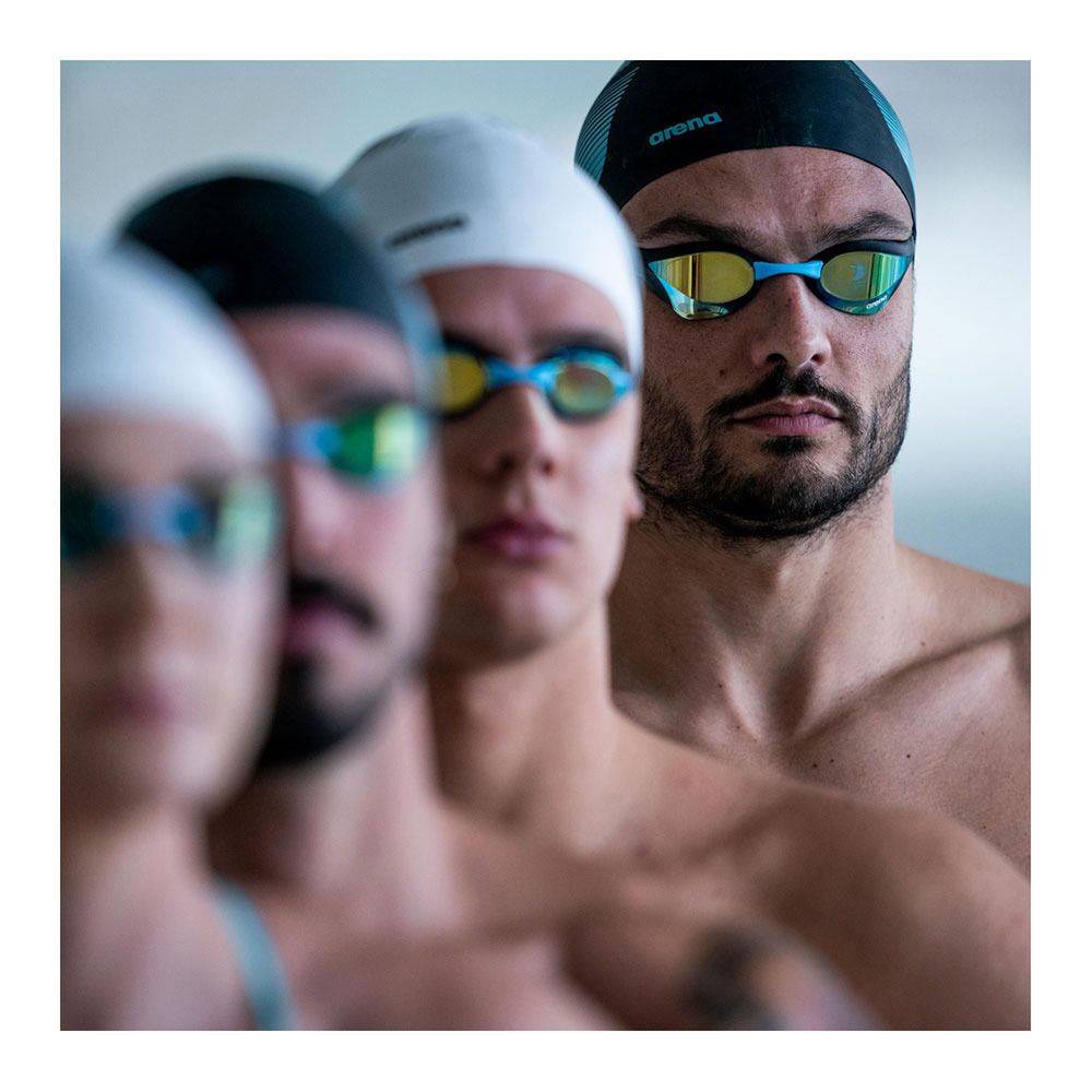 Arena COBRA CORE SWIPE MIRROR - Lunettes natation blue/white