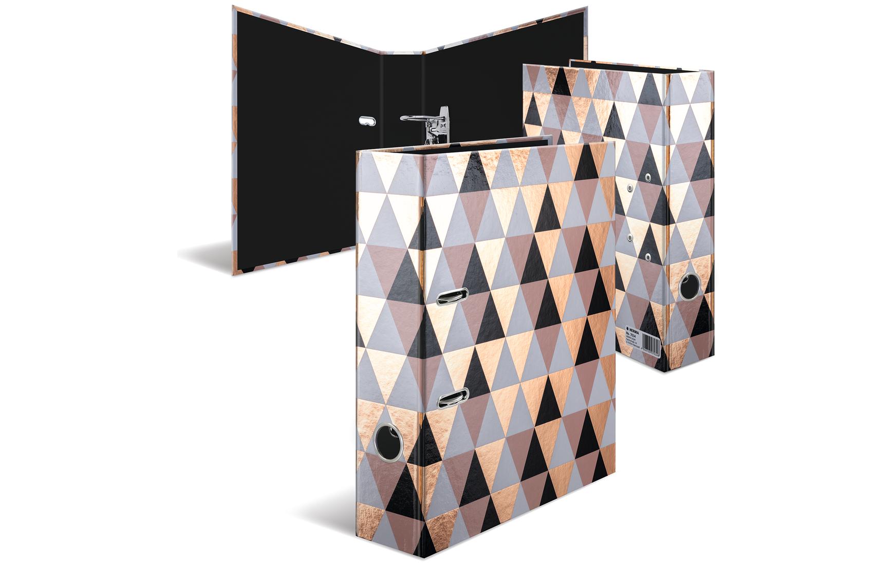Ordner Abstract A4 7 cm, HellbraunMotivordner im A4 Format mit Hebelmechanik und Griffloch