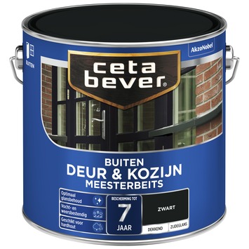 CetaBever Meesterbeits Deur & Kozijn zijdeglans dekkend zwart 2,5 liter