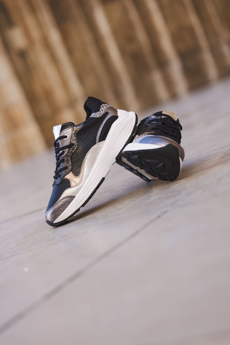 Xsensible Rainbow Stretchwalker Sneakers Zilver Dames