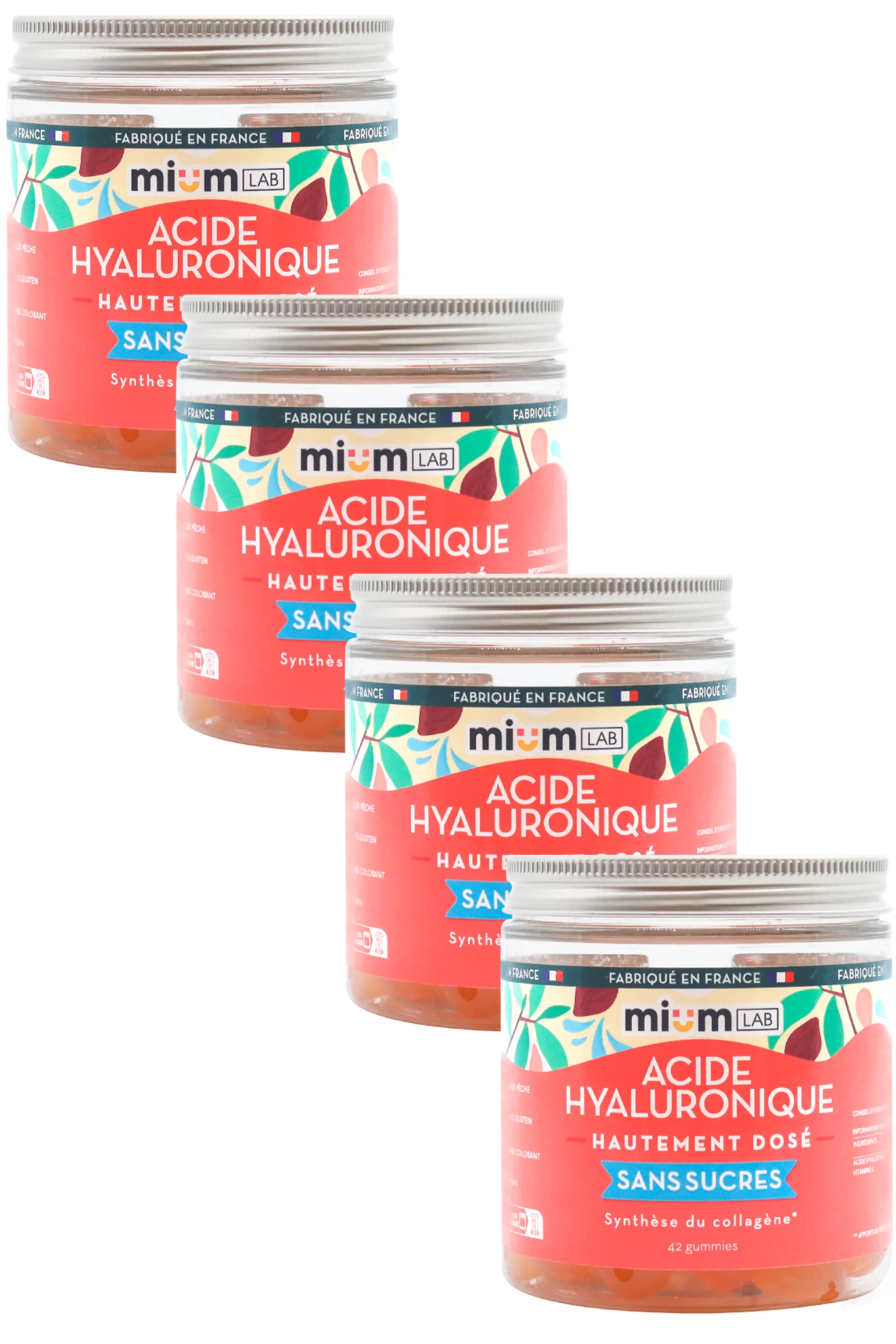 Mium Lab ex Les Miraculeux Compléments alimentaires gummies Acide Hyaluronique sans sucres-100 g