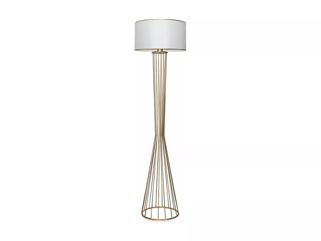 Lampadaire en métal doré Lamp