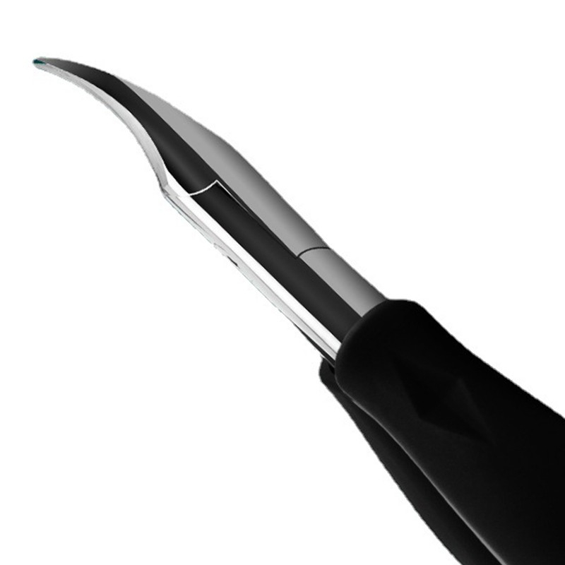 Edelstahl Nagelschere Nagelhautzange für die Pediküre - Schwarz / Silber