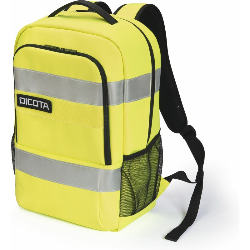 DICOTA P20471-17 sac à dos Noir, Gris, Jaune Polyéthylène téréphtalate recyclé (rPET)