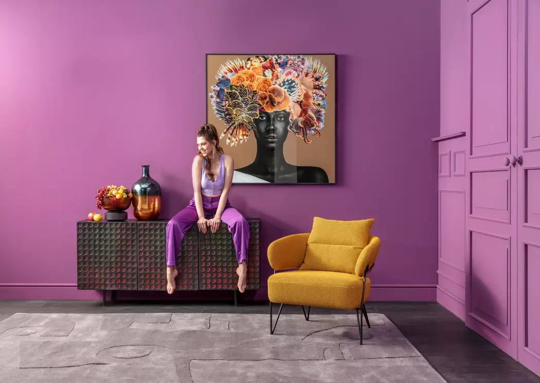 Wandbild 120 x 120 cm Flower Hair 55422
