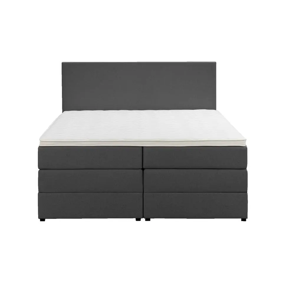 Boxspring met opbergruimte Liv egaal - antraciet - 180x200 cm
