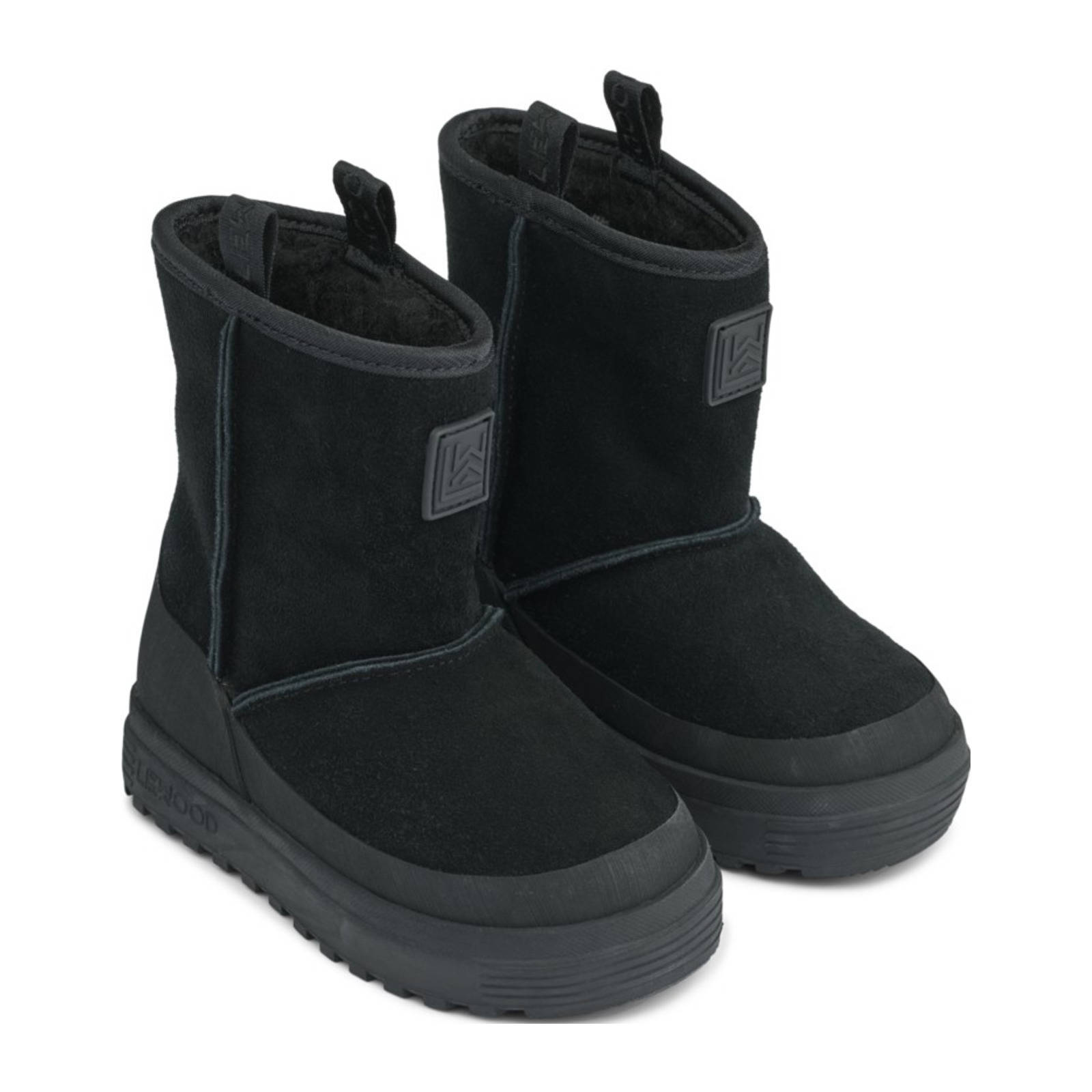 Liewood Mattie  gevoerde suède enkelboots zwart