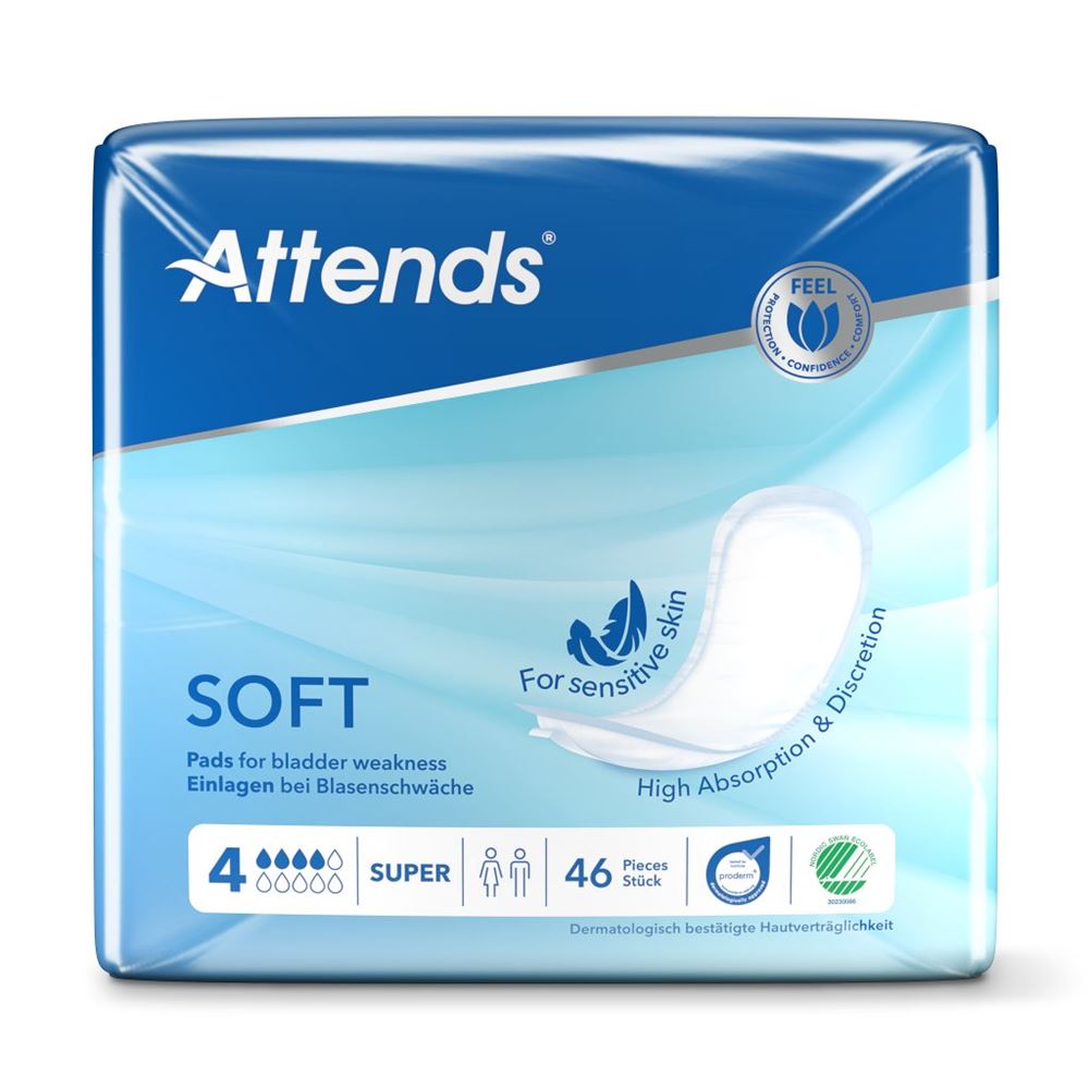 Attends Soft 4 Super Einlagen<br>46 Stück, Beutel