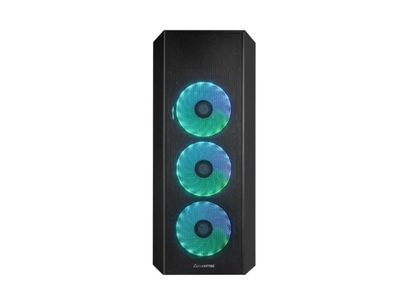 Chieftec SCORPION 4 - Tower - ATX - sidepanel med vindue (hærdet glas) - ingen strømforsyning (ATX) - sort - USB/Lyd