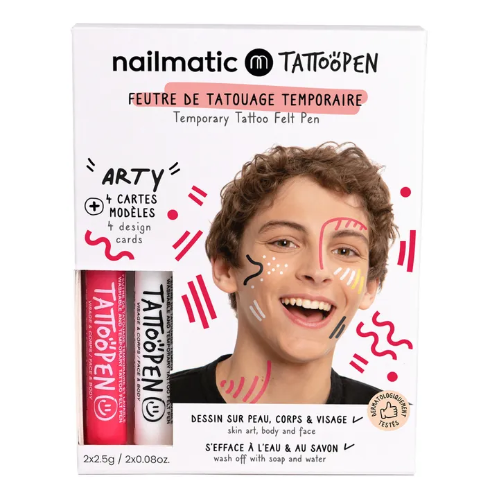 Nailmatic Kids Coffret Kit duo feutre de tatouage Tattoopen Arty