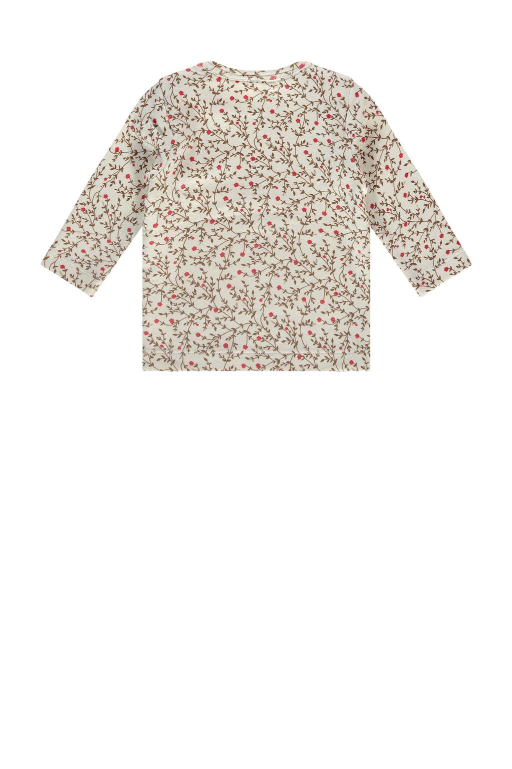 A Tiny Story baby gebloemde longsleeve ecru/roze/groen