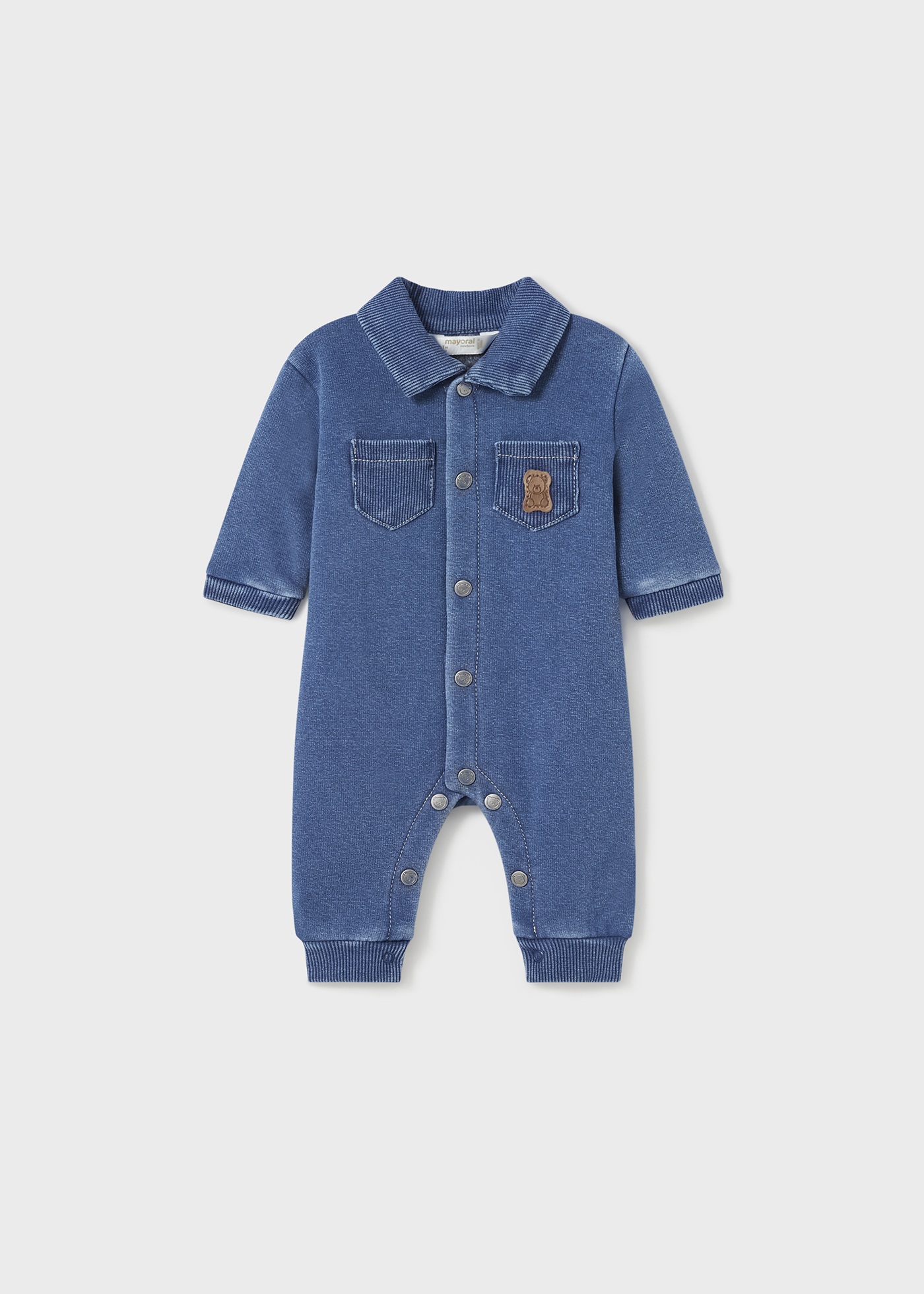 Macacão jeans para recém-nascido