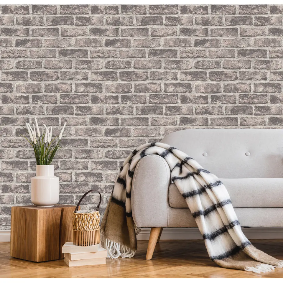 Dutch Wallcoverings - Exposure baksteen bruin - 0,53x10,05m
