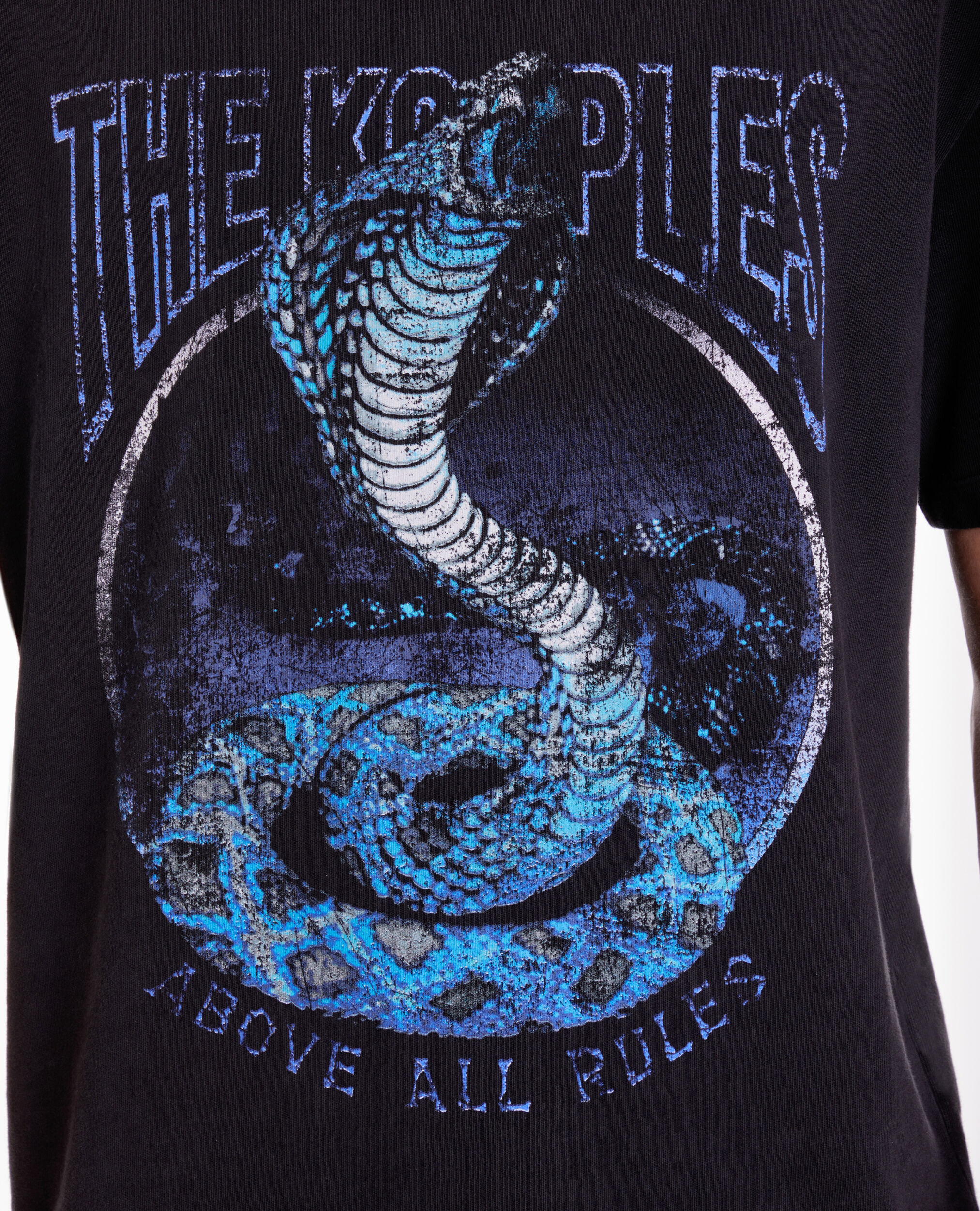 T-shirt noir avec sérigraphie Cobra