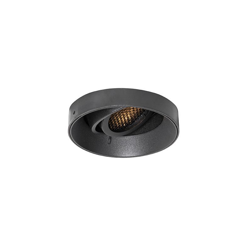 Moderne inbouwspot zwart GU10 rond trimless - Oneon Honey