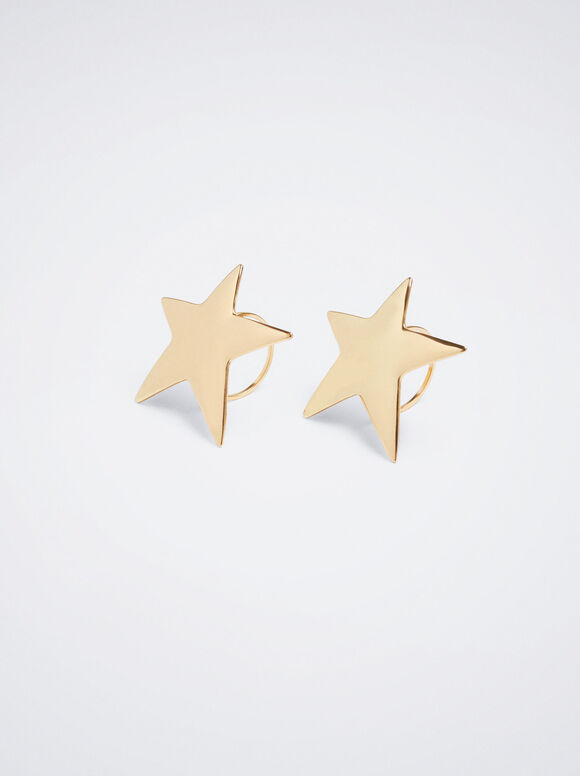 Conjunto de 2 guardanapos com estrelas douradas.