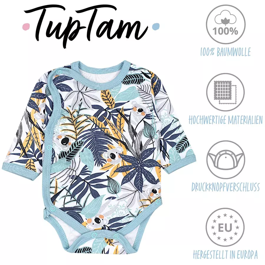 TupTam Baby Langarm Wickelbody im 5er Set orange