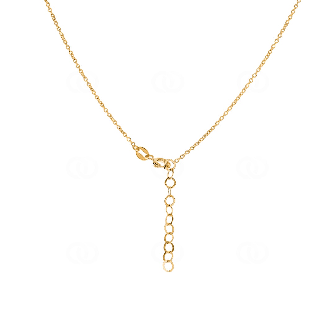 Collier mit Anhänger 750/18 K Gelbgold mit Diamant 0.13 ct H/si