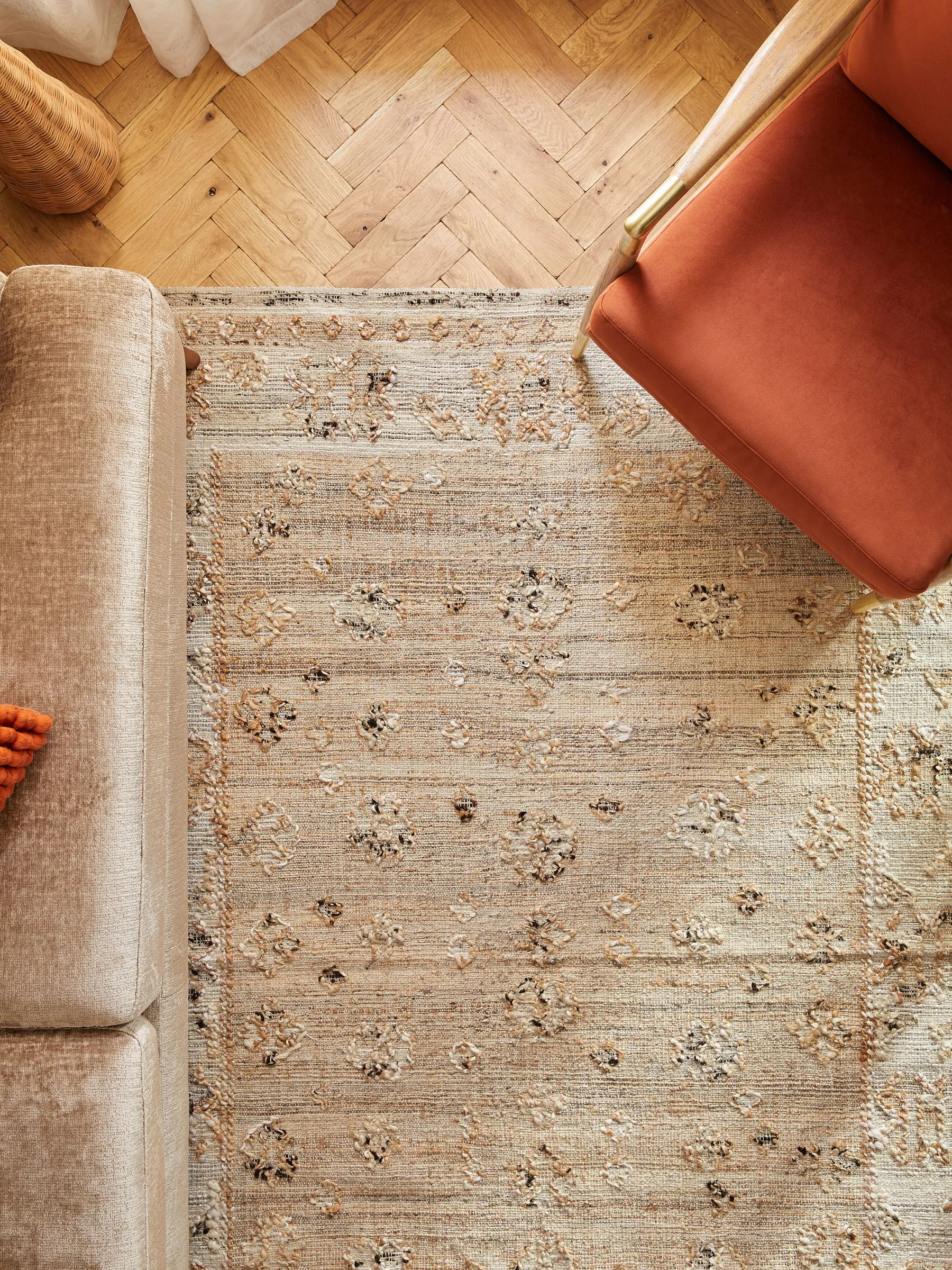 Jute Rowan Oosters Plat geweven Vloerkleed