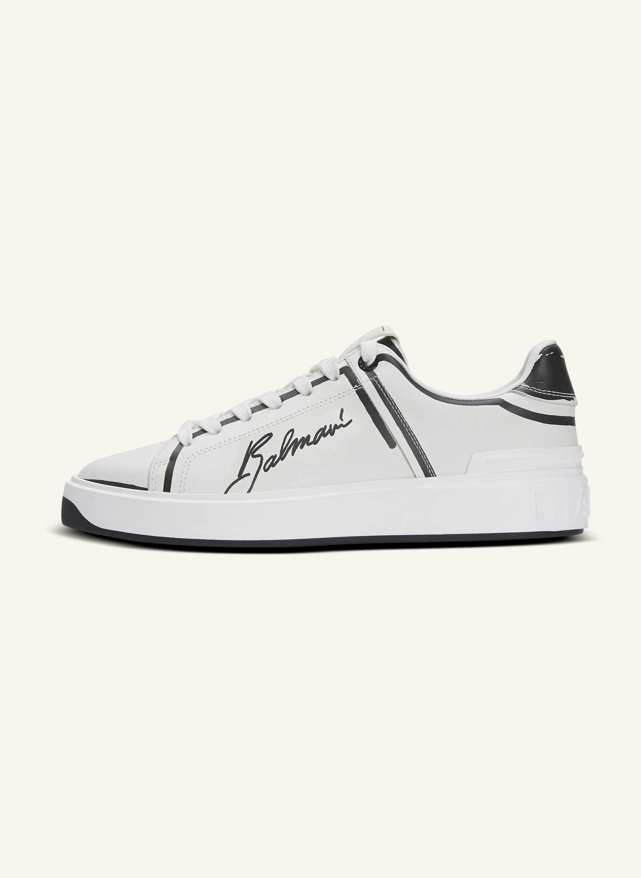 BALMAIN Sneakers B-Court aus bedrucktem Kalbsleder