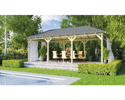 Gazebo Karibu Taura 2 289 x 639 cm druk geïmpregneerd