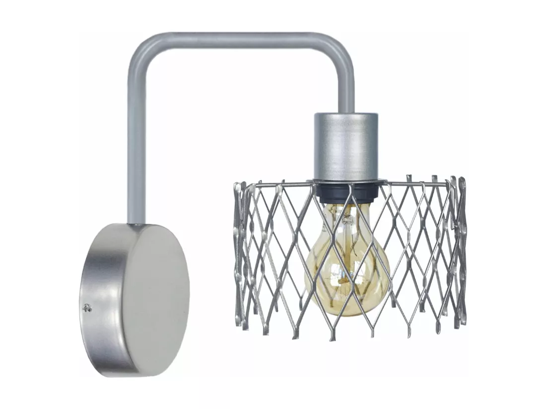 Applique acier blanc 22 cm.