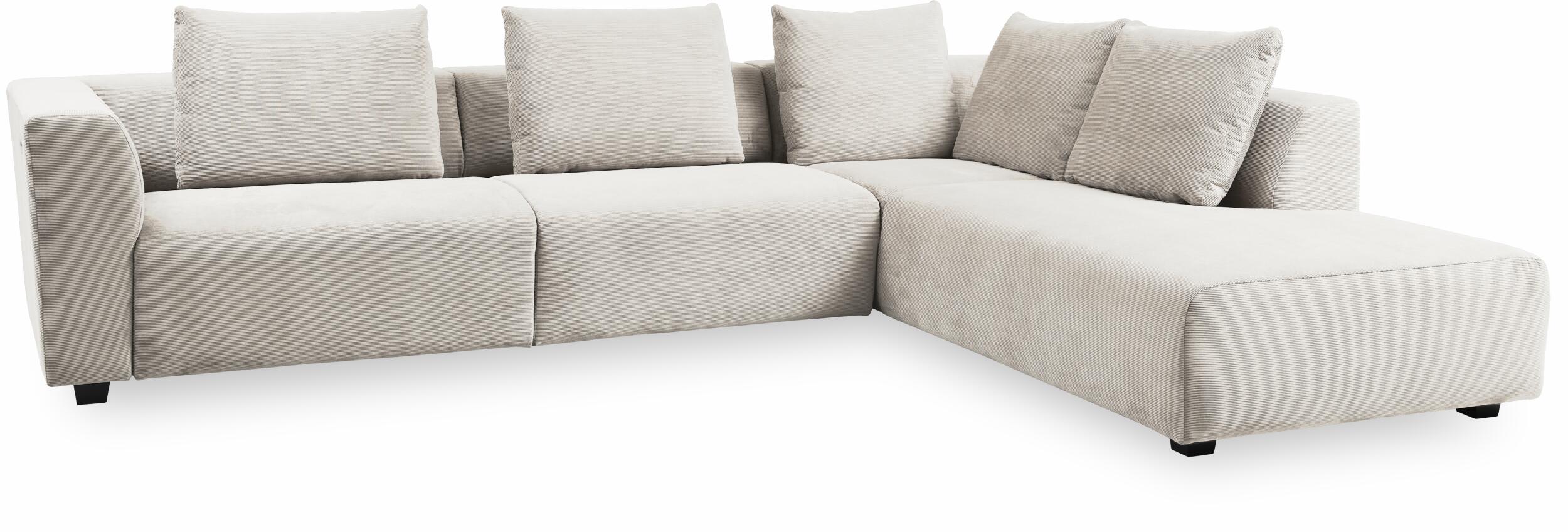 Solaro højrevendt hjørnesofa med pufafslutning