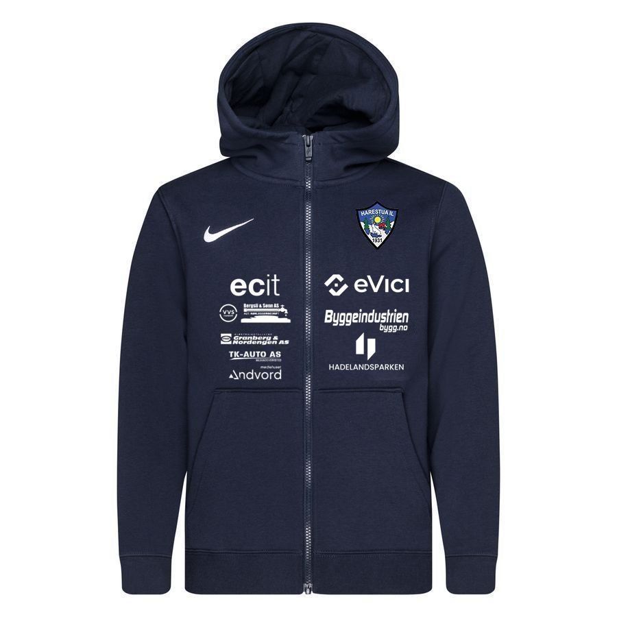 Harestua IL Nike Fleece Sweat à Capuche Full Zip - Bleu Foncé/Blanc Enfant