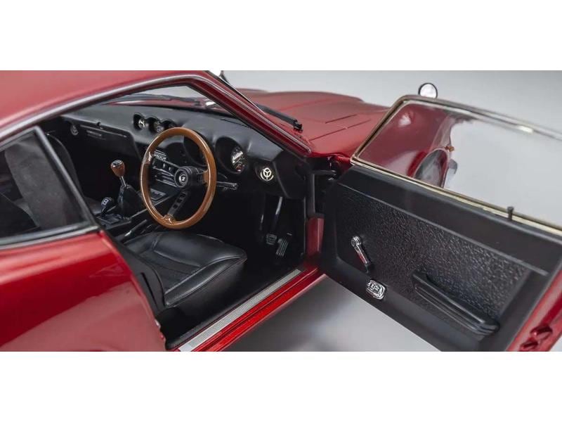 Kyosho Nissan Fairlady Z-L (S30) 1970 Metallisch Rot, 1:18 Detailgetreues Modellauto für Sammler im Massstab 1:18