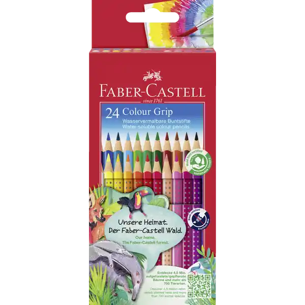 24 ColourGrip Wasservermalbare Buntstifte