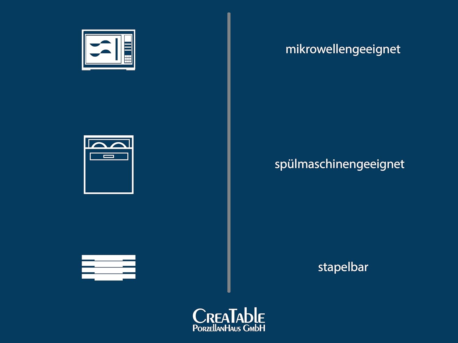 CreaTable, 21557, Serie Nordic Fjord, 18-teiliges Geschirrset für 6 Personen, Teller Set aus Steinzeug, spülmaschinen- und mikrowellengeeignet, Qualitätsproduktion