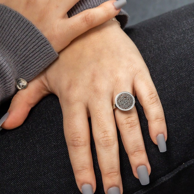 Bague Femme Acier Argentée