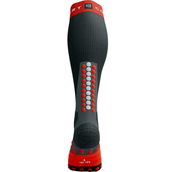 Chaussette de ski COMPRESSPORT SKI TOURING FULL SOCKS BLACK/CORE RED
