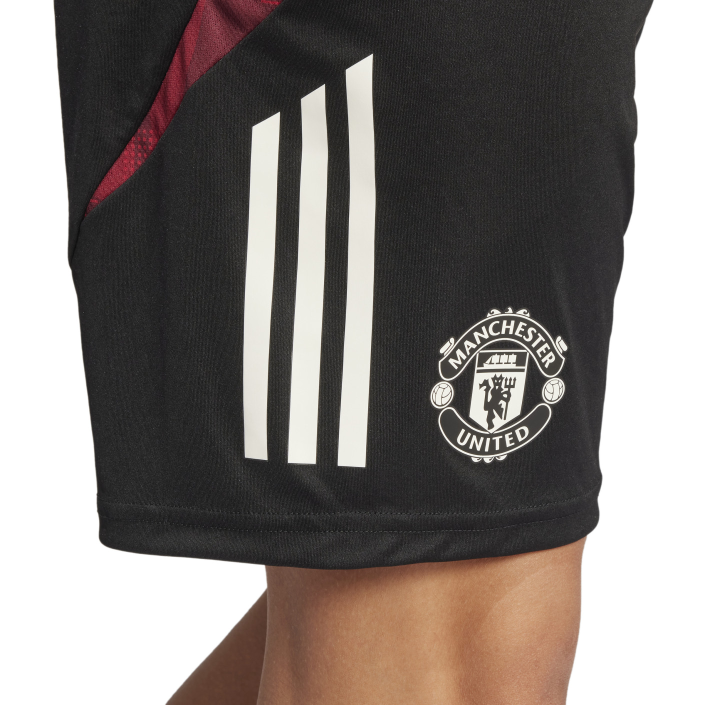 Adidas Manchester United Trainingsbroekje 2024-2025 Zwart Wit Rood