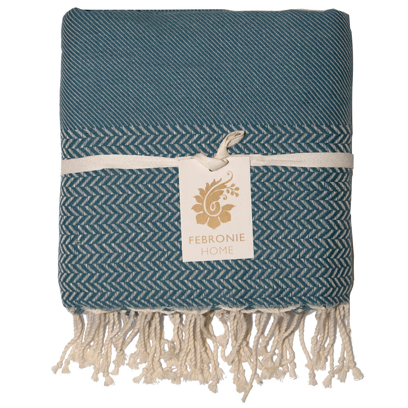 Febronie Plaid Oslo Jacquard pétrole