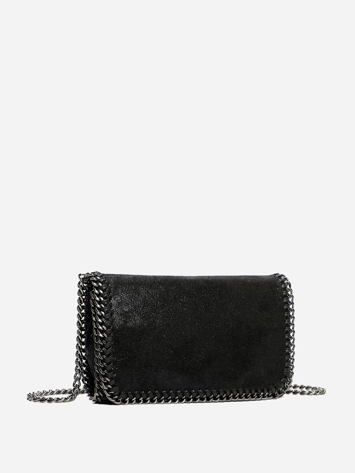 Pochette texturée à maillons- Noir