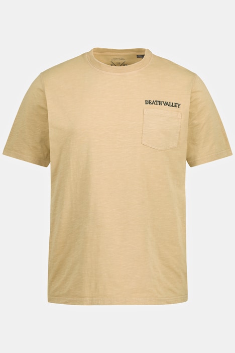 T-Shirt, Halbarm, acid washed Flamm-Jersey