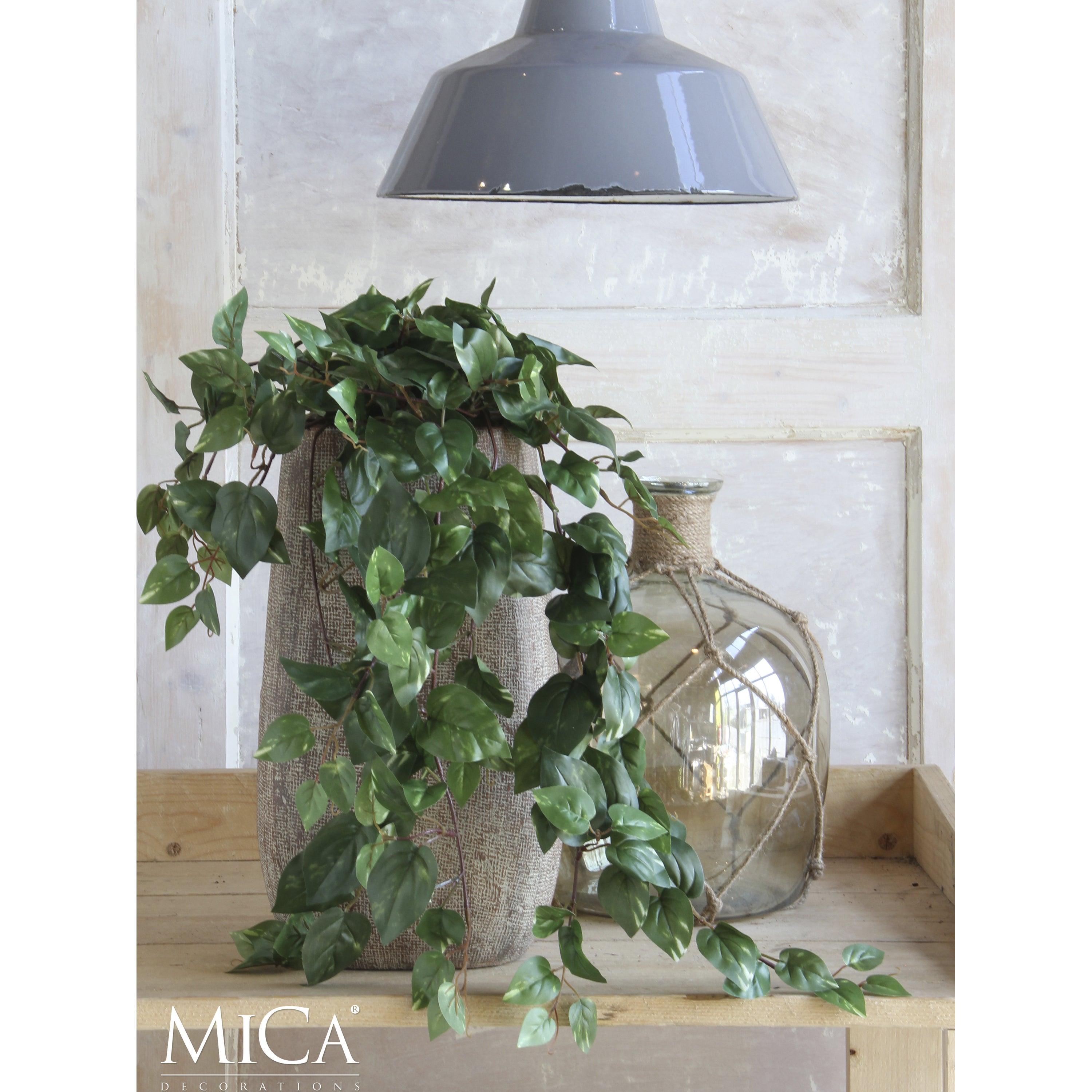Mica Decorations Scindapsus hangend groen - l80xb30xh15cm
