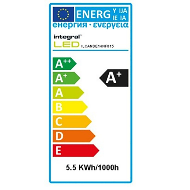 Integral LED lamp kaars mat E14 5,5W 500lm 5000K